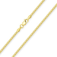 Load image into Gallery viewer, 14k Yellow Gold Round Box Link Chain Necklace
