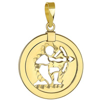 Load image into Gallery viewer, 14K Yellow Gold Sagittarius Zodiac Sign Pendant
