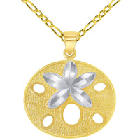 Load image into Gallery viewer, 14k yellow gold sand dollar pendant necklace
