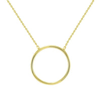 Load image into Gallery viewer, 14k Yellow Gold Simple Circle of Life Necklace
