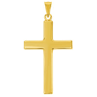 Load image into Gallery viewer, 14k Yellow Gold Simple Religious Cross Pendant

