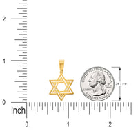 Load image into Gallery viewer, 14k Yellow Gold Star of David Pendant Necklace

