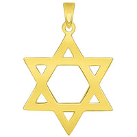 Load image into Gallery viewer, 14k Yellow Gold Star Of David Pendant Necklaces
