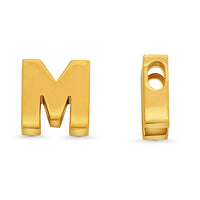 Load image into Gallery viewer, 14k Yellow Gold Uppercase Slider Letter Pendant
