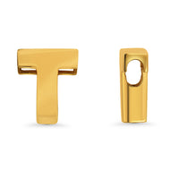 Load image into Gallery viewer, 14k Yellow Gold Uppercase Slider Letter Pendant
