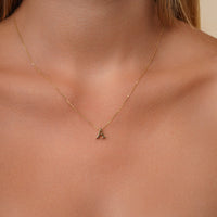 Load image into Gallery viewer, 14k Yellow Gold Uppercase Slider Letter Pendant
