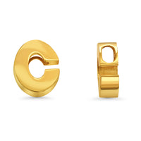 Load image into Gallery viewer, 14k Yellow Gold Uppercase Slider Letter Pendant
