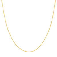 Load image into Gallery viewer, Solid 14K Yellow Gold or White Gold 1mm Curb Chain Necklace with Lobster Lock
