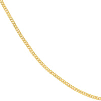 Load image into Gallery viewer, Solid 14K Yellow Gold or White Gold 1mm Curb Chain Necklace with Lobster Lock
