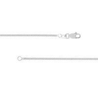 Load image into Gallery viewer, Solid 14K Yellow Gold or White Gold 1mm Curb Chain Necklace with Lobster Lock
