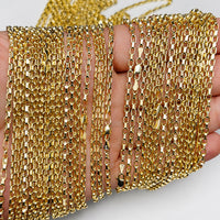 Load image into Gallery viewer, Hollow 14k Yellow Gold 2.5mm Cable Link Anchor Chain Necklace with Lobster Lock
