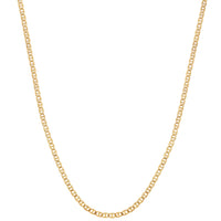 Load image into Gallery viewer, Solid 14k Yellow Gold 2.5mm Concave Mariner Chain Necklace with Lobster Lock - Diamond-Cut
