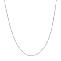 Load image into Gallery viewer, 14K Yellow Gold or White Gold 0.85mm Wheat Chain Necklace with Lobster Lock
