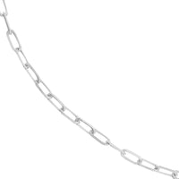 Load image into Gallery viewer, 14K Yellow Gold, White Gold or Rose Gold 1.95mm Paperclip Chain Necklace with Lobster Lock - Diamond-Cut
