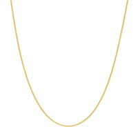 Load image into Gallery viewer, 14K Yellow Gold, White Gold or Rose Gold 0.7mm Adjustable Cable Chain Necklace with Spring Ring
