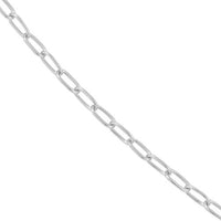 Load image into Gallery viewer, Solid 14k White Gold 2.5mm Round Paperclip Link Chain Necklace with Lobster Lock
