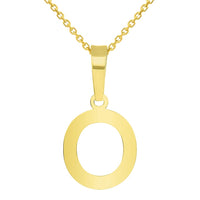 Load image into Gallery viewer, Solid 14k Yellow Gold Dainty Mini Uppercase Initial Charm Block Letter Pendant Necklace
