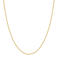 Load image into Gallery viewer, Solid 14k Yellow Gold Dainty 1.5mm Rope Chain Necklace with Lobster Claw - Diamond-Cut
