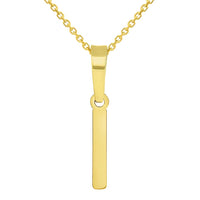 Load image into Gallery viewer, Solid 14k Yellow Gold Dainty Mini Uppercase Initial Charm Block Letter Pendant Necklace
