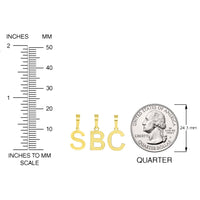 Load image into Gallery viewer, Solid 14k Yellow Gold Dainty Mini Uppercase Initial Charm Block Letter Pendant Necklace
