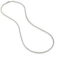 Load image into Gallery viewer, Hollow 925 Sterling Silver 2.5mm Square Franco Chain Necklace with Lobster Lock
