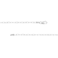Load image into Gallery viewer, 14K Yellow Gold, White Gold or Rose Gold 1.95mm Paperclip Chain Necklace with Lobster Lock - Diamond-Cut
