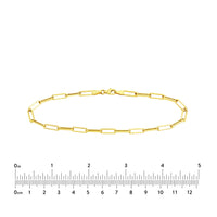 Load image into Gallery viewer, 14K Yellow Gold, White Gold or Rose Gold 3.80mm Hollow Paperclip Chain Necklace with Pear Lobster Lock
