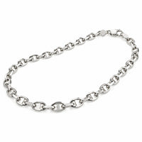 Load image into Gallery viewer, Solid 925 Sterling Silver 6mm Round Mariner Anchor Chain Necklace with Lobster Lock
