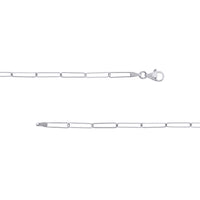 Load image into Gallery viewer, 925 Sterling Silver Paperclip Link Chain Necklace
