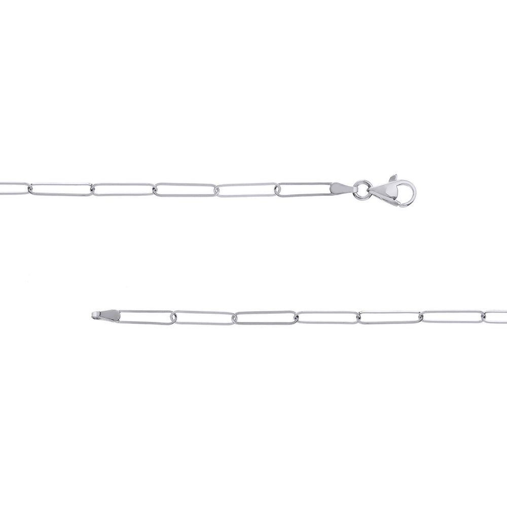 925 Sterling Silver Paperclip Link Chain Necklace