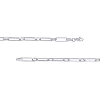Load image into Gallery viewer, 925 Sterling Silver Paperclip Link Chain Necklace
