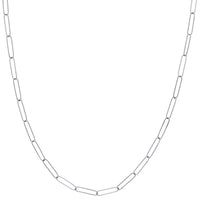 Load image into Gallery viewer, 925 Sterling Silver Paperclip Link Chain Necklace
