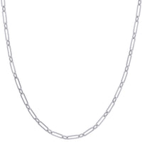 Load image into Gallery viewer, 925 Sterling Silver Paperclip Link Chain Necklace
