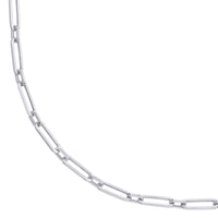Load image into Gallery viewer, 925 Sterling Silver Paperclip Link Chain Necklace
