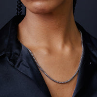 Load image into Gallery viewer, 925 Sterling Silver Round Box Chain Necklace
