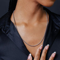 Load image into Gallery viewer, 925 Sterling Silver Round Box Chain Necklace
