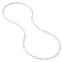 Load image into Gallery viewer, 925 Sterling Silver Round Paperclip Link Chain
