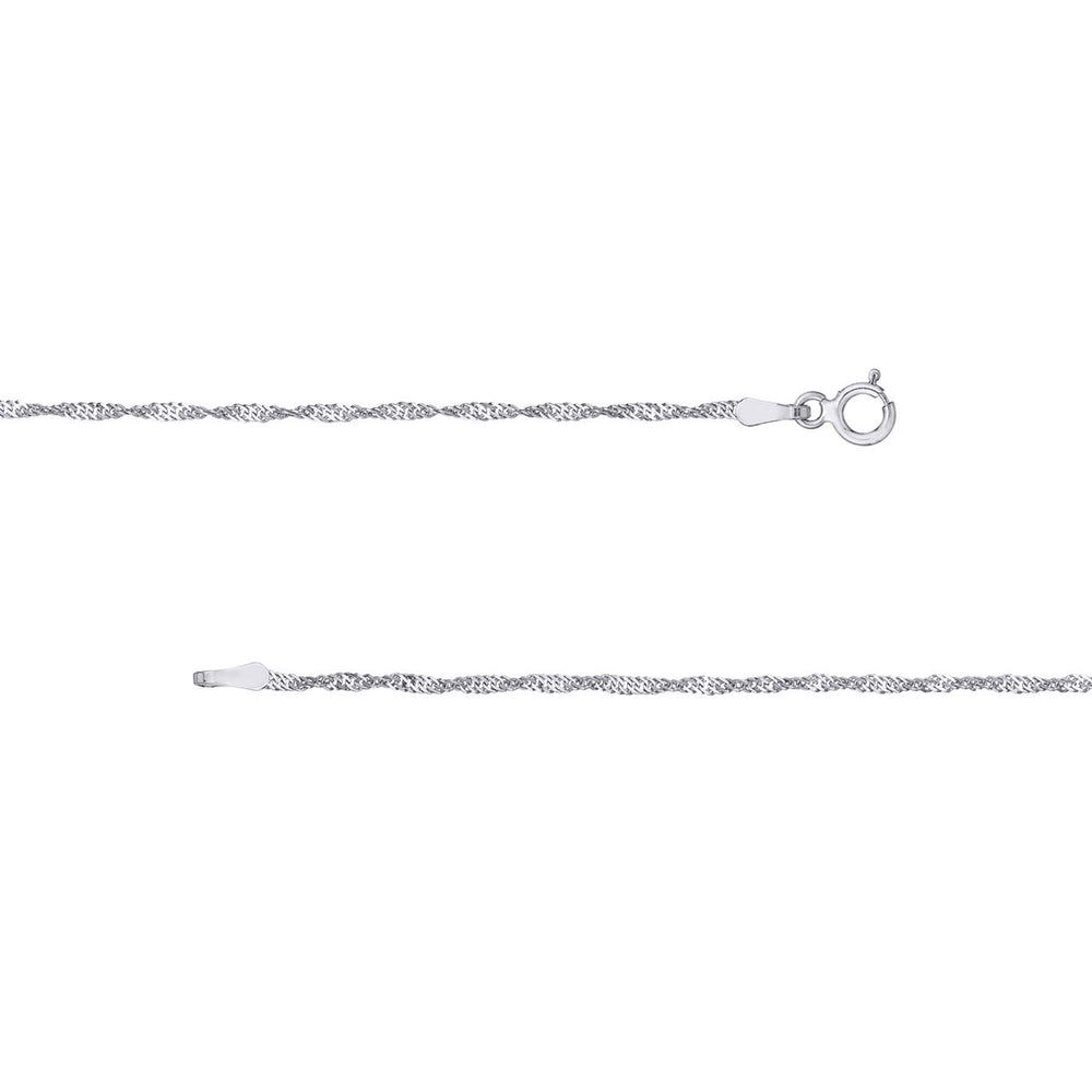 925 Sterling Silver Singapore Chain Necklace