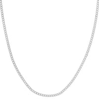Load image into Gallery viewer, Solid 925 Sterling Silver 3.5mm Concave Curb Link Cuban Chain Necklace with Lobster Lock
