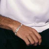 Load image into Gallery viewer, 925 Sterling Silver 12mm Figaro Chain Bracelet
