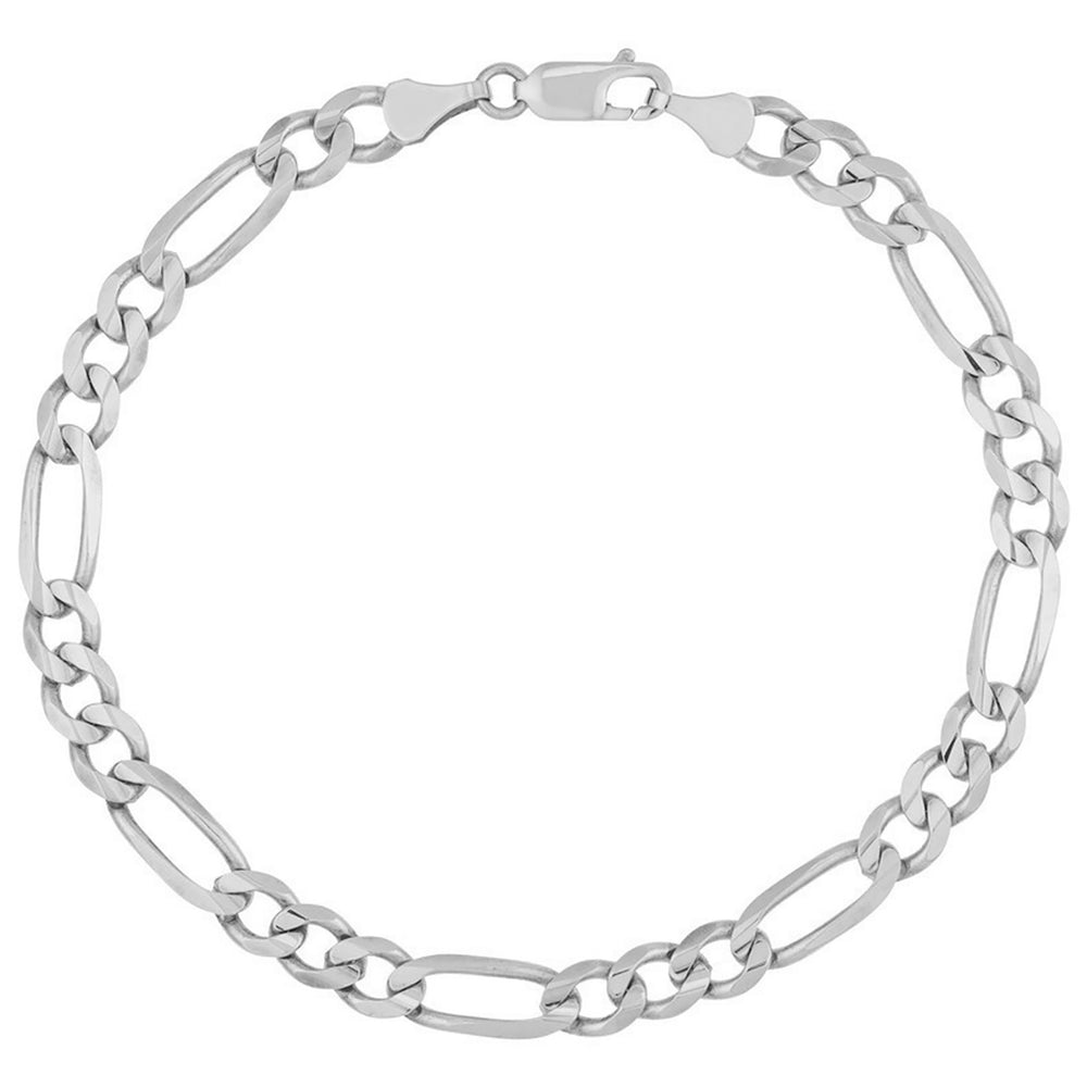 925 Sterling Silver 14mm Figaro Chain Bracelet