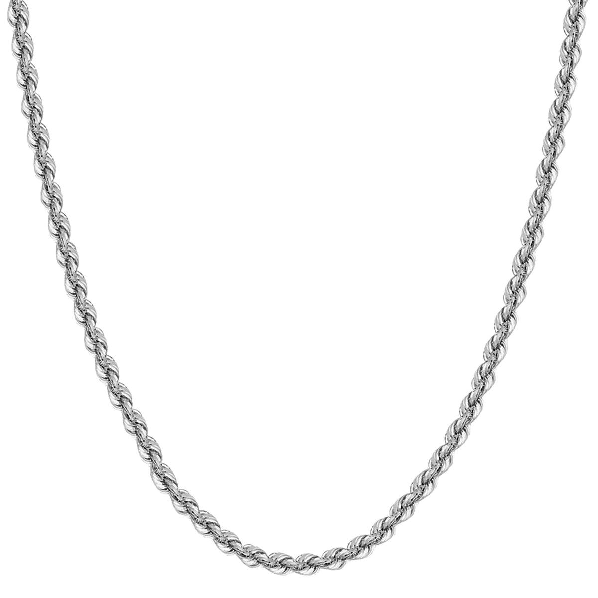 925 Sterling Silver 5mm Diamond Cut Rope Chain