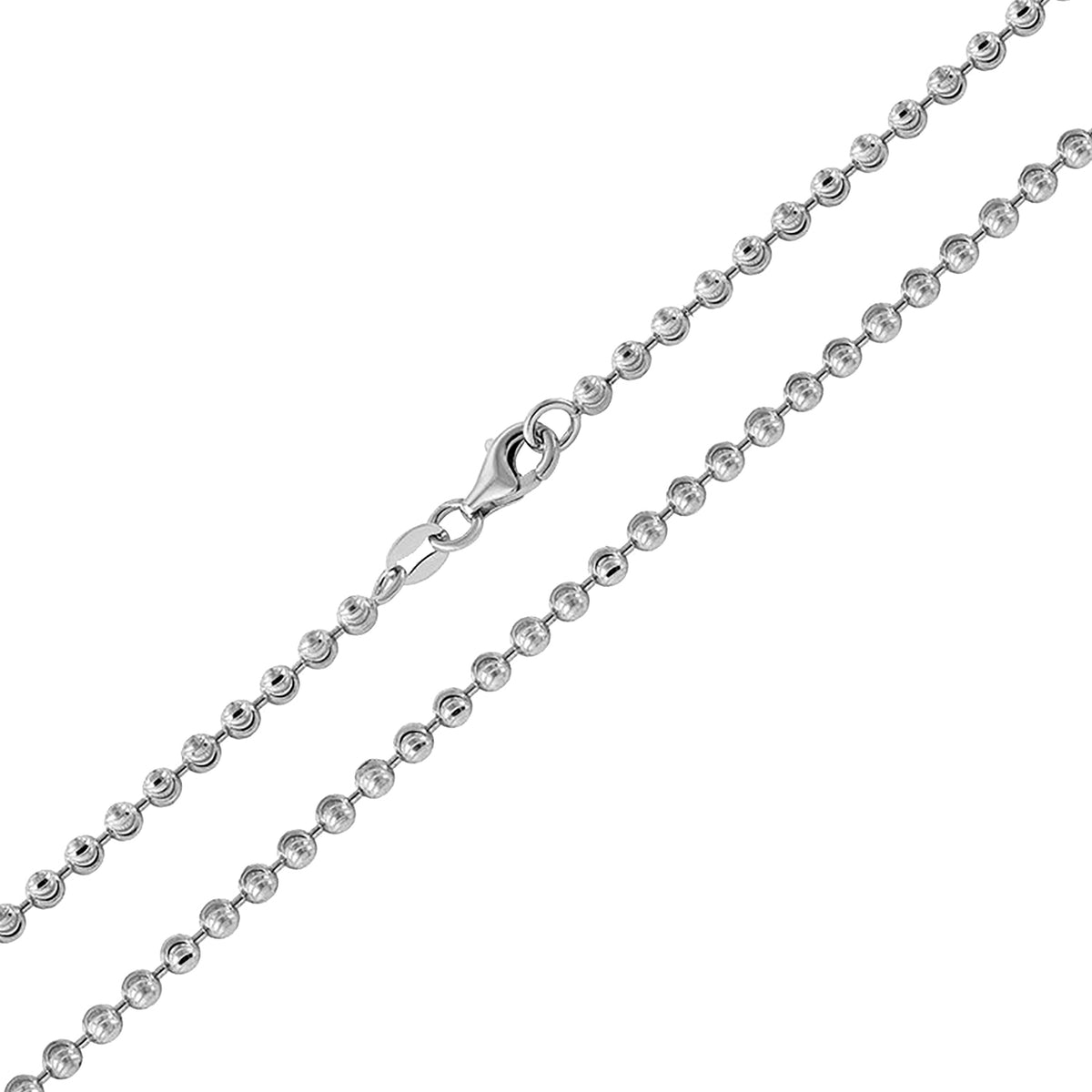 925 Sterling Silver Ball Chain Bead Necklace