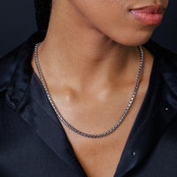 Load image into Gallery viewer, 925 Sterling Silver Round Box Chain Necklace
