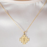 Load image into Gallery viewer, Solid 14k Yellow Gold Cross of Holy Father Saint Benedict Pendant (Reversible)
