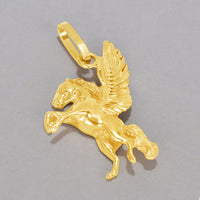 Load image into Gallery viewer, 14k Yellow Gold Flying Pegasus Horse Pendant
