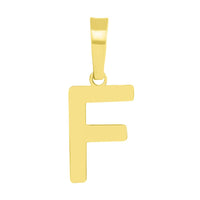 Load image into Gallery viewer, Solid 14k Yellow Gold Dainty Mini Uppercase Initial Charm Block Letter Pendant Necklace with Figaro Link Chain
