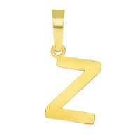 Load image into Gallery viewer, Solid 14k Yellow Gold Dainty Mini Uppercase Initial Charm Block Letter Pendant Necklaces with Curb Cuban Chain
