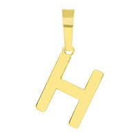 Load image into Gallery viewer, Solid 14k Yellow Gold Dainty Mini Uppercase Initial Charm Block Letter Pendant Necklace with Figaro Link Chain
