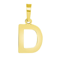 Load image into Gallery viewer, Solid 14k Yellow Gold Dainty Mini Uppercase Initial Charm Block Letter Pendant Necklace with Figaro Link Chain
